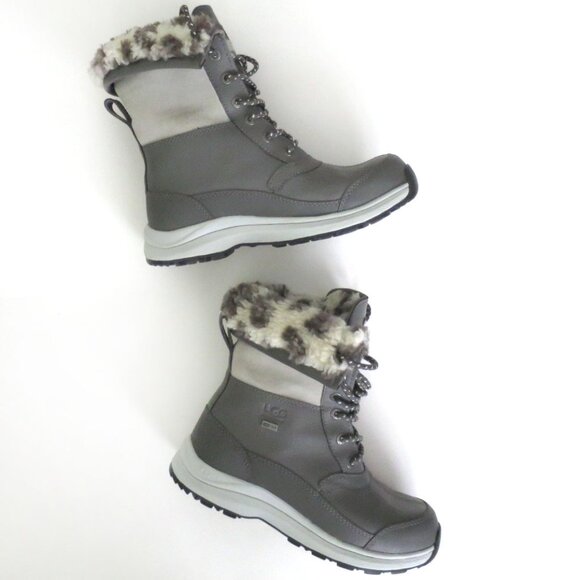 UGG Zaylee Leopard Charcoal Waterproof Snow Boots Size 7 NWOT - Picture 6 of 10